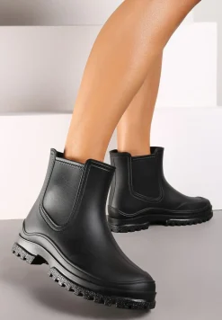 Czarne Wsuwane Kalosze Krótkie Urvia