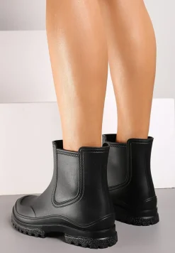 Czarne Wsuwane Kalosze Krótkie Urvia