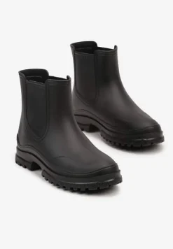 Czarne Wsuwane Kalosze Krótkie Urvia