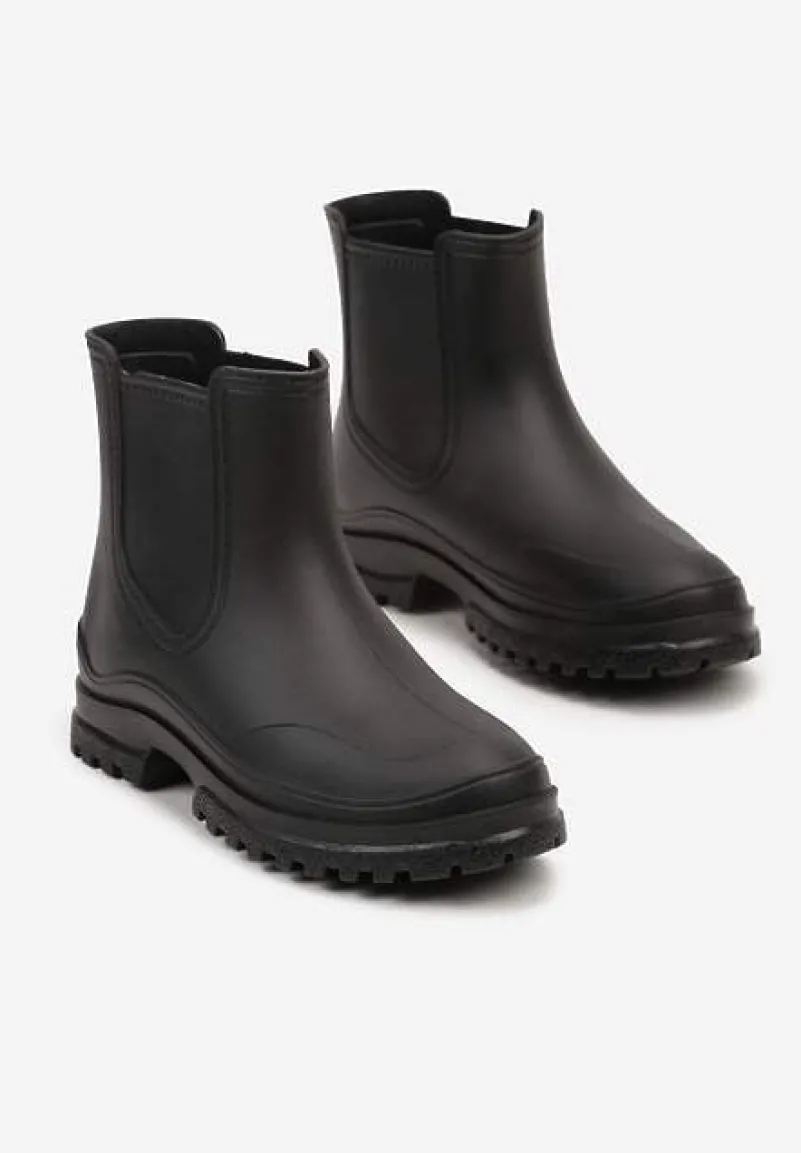 Czarne Wsuwane Kalosze Krótkie Urvia