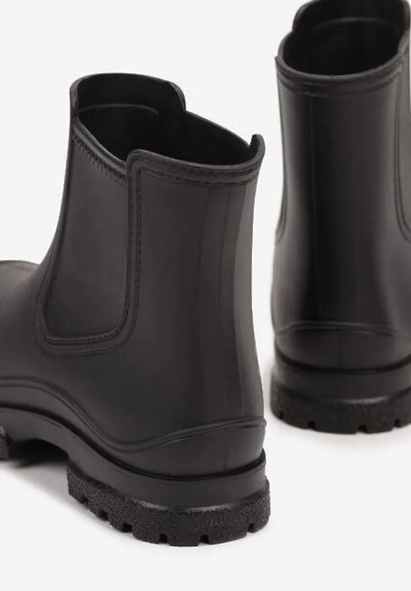 Czarne Wsuwane Kalosze Krótkie Urvia