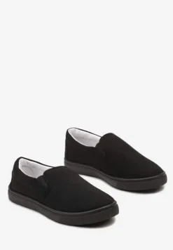 Czarne Wsuwane Tenisówki Casualowe z Cholewką przed Kostkę Kandlea