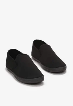 Czarne Wsuwane Tenisówki Materiałowe Jaylisa