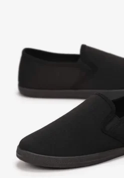 Czarne Wsuwane Tenisówki Materiałowe Jaylisa