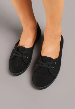 Czarne Wsuwane Tenisówki z Krótką Cholewką Axenda