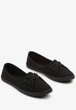 Czarne Wsuwane Tenisówki z Krótką Cholewką Axenda