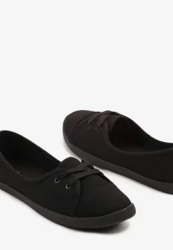 Czarne Wsuwane Tenisówki z Krótką Cholewką Axenda