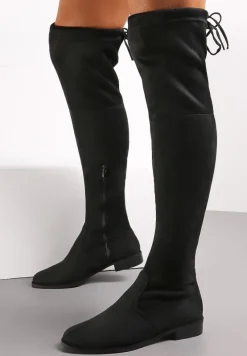 Czarne Zamszowe Kozaki Sorry Not Sorry