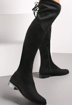 Czarne Zamszowe Kozaki Sorry Not Sorry