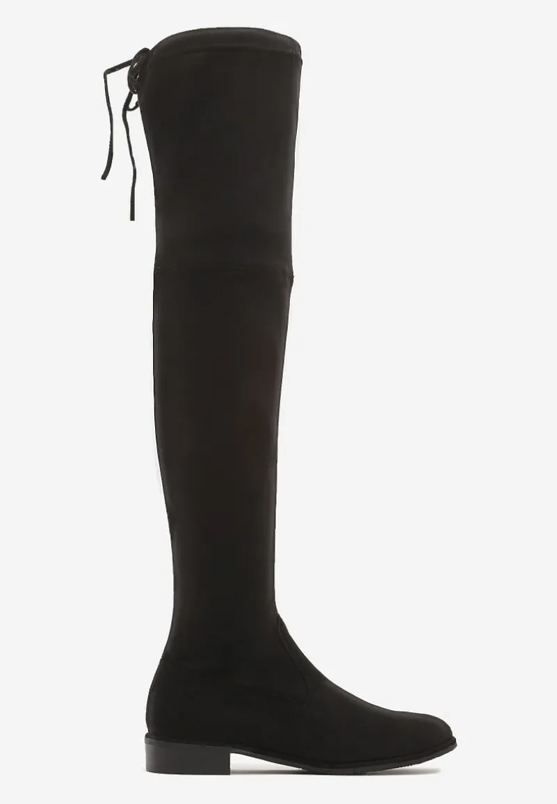 Czarne Zamszowe Kozaki Sorry Not Sorry