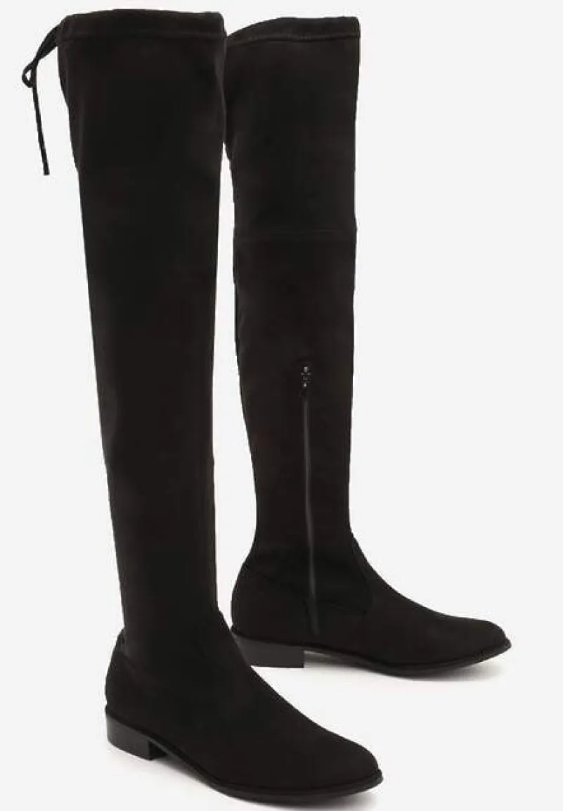 Czarne Zamszowe Kozaki Sorry Not Sorry