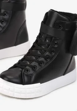 Czarno-Białe Botki Cecyrea