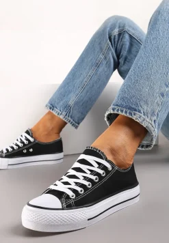 Czarno-Białe Klasyczne Trampki Przed Kostkę Xarosa