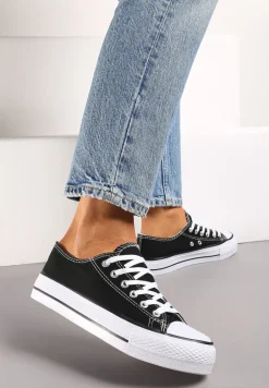 Czarno-Białe Klasyczne Trampki Przed Kostkę Xarosa