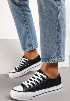 Czarno-Białe Klasyczne Trampki Przed Kostkę Xarosa