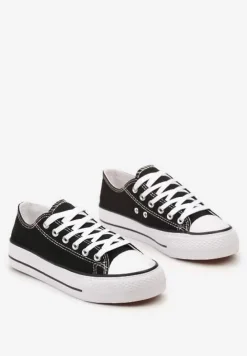 Czarno-Białe Klasyczne Trampki Przed Kostkę Xarosa
