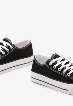 Czarno-Białe Klasyczne Trampki Przed Kostkę Xarosa