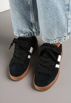 Czarno-Białe Sneakersy Typu Kultowe Tenisówki Zdobione Paskami Nevellise