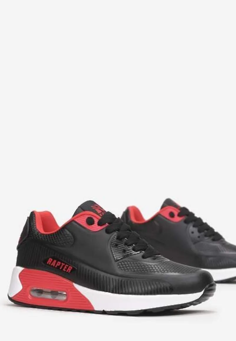 Czarno-Czerwone Buty Sportowe Praxanthe
