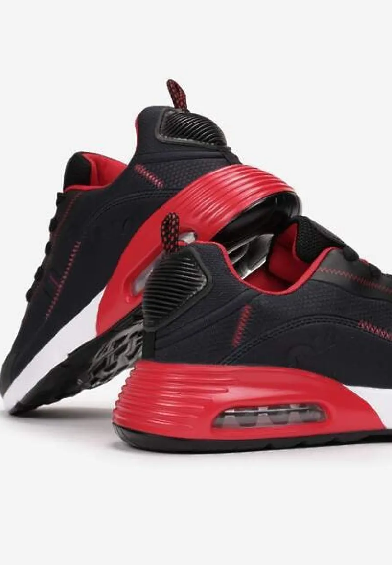 Czarno-Czerwone Sneakersy Qinerris