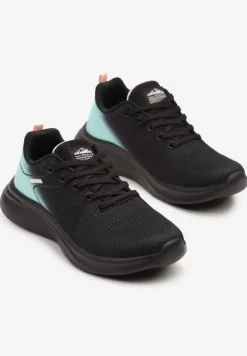 Czarno-Miętowe Buty Sportowe z Efektem Ombre na Podeszwie z Pianki Elanielia