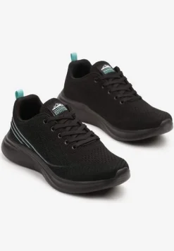 Czarno-Miętowe Buty Sportowe Sneakersy Zdobione Efektem Ombre Banelissa