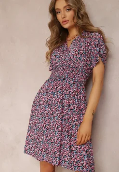 Czarno-Różowa Sukienka Platachus