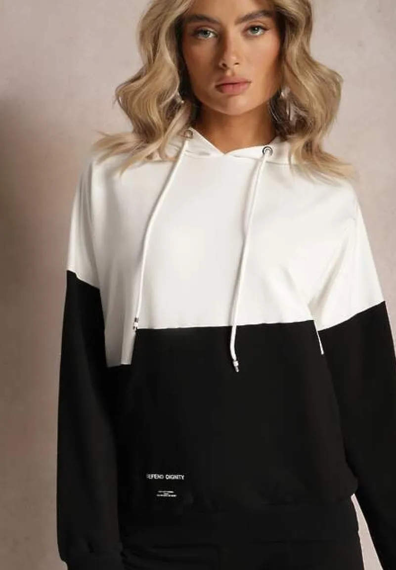 Czarny Bawełniany Komplet Dresowy z Bluzą i Spodniami Terinna