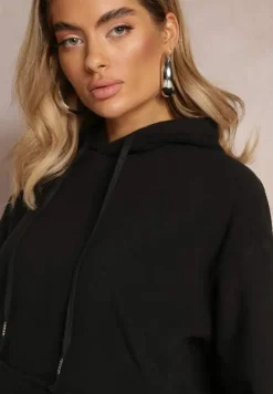 Czarny 2-częściowy Komplet Dresowy z Bluzą i Spodniami Maddeve