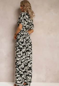 Czarny 2-częściowy Komplet z Topem i Spodniami Khelu