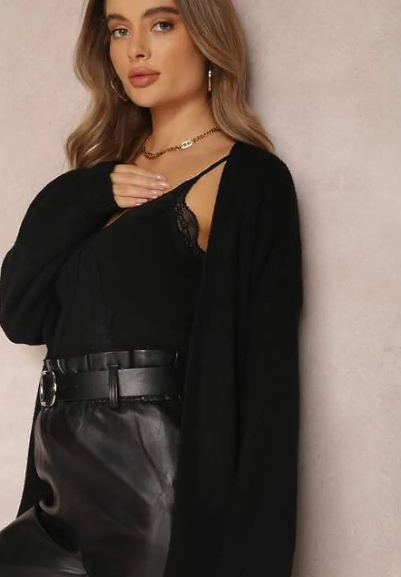 Czarny Kardigan Chionile