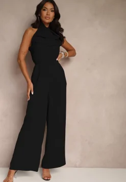 Czarny Kombinezon Ozdobiony Kokardą Milireia