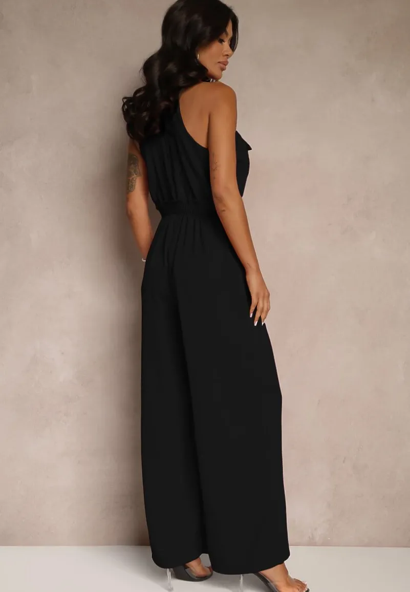 Czarny Kombinezon Ozdobiony Kokardą Milireia