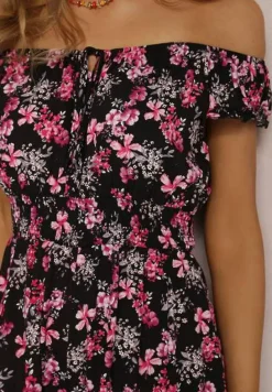 Czarny Kombinezon z Wiskozy Rumi