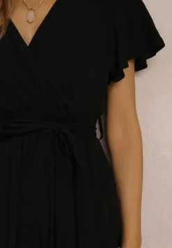 Czarny Kombinezon z Wiskozy Zotolio