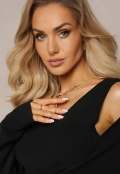 Czarny Komplet 2-częściowy z Sukienką i Kardiganem Elysara