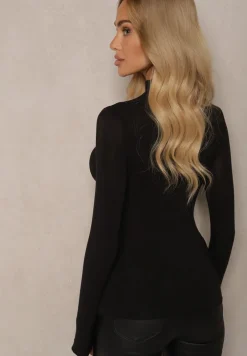 Czarny Lekki Golf Bawełniany Tinthelia