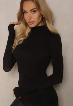 Czarny Lekki Golf Bawełniany Tinthelia