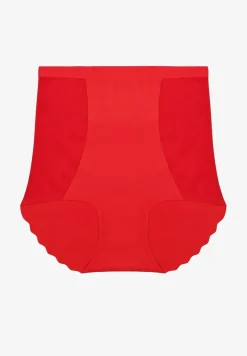 Czerwona Bezszwowa Bielizna modelująca Majtki High Waist Falawena