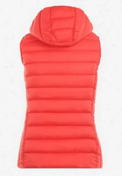 Czerwona Kamizelka Pikowana z Kapturem Dominica