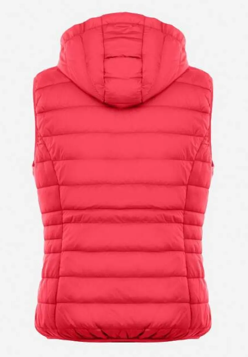 Czerwona Kamizelka Pikowana z Kapturem Rithe