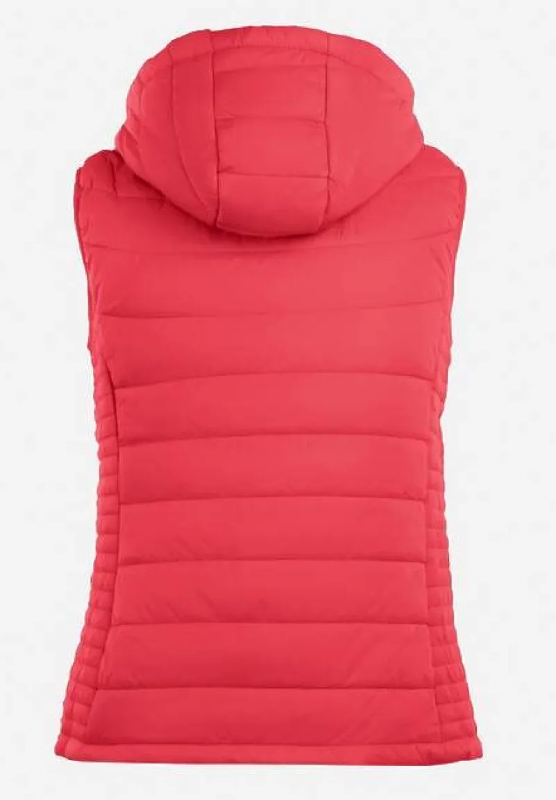 Czerwona Kamizelka z Kapturem Pikowana Chela