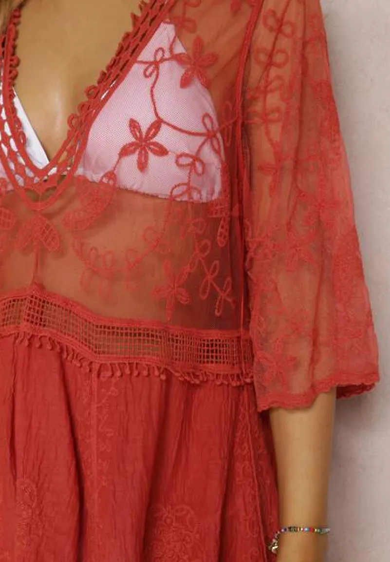 Czerwona Sukienka Leuseis