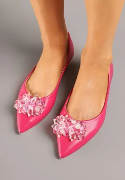 Czerwone Balerinki z Ozdobnymi Kryształkami Vevorisa