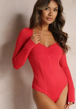 Czerwone Body typu Gorset Ellula