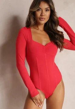 Czerwone Body typu Gorset Ellula