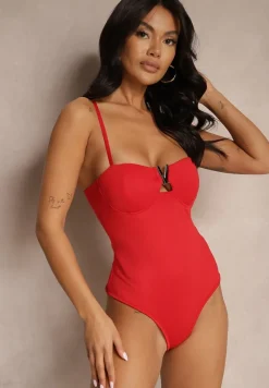 Czerwone Body z Metalową Ozdobą Areos