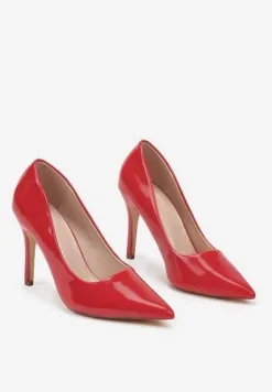 Czerwone Szpilki Lakierowane w Klasycznym Stylu Rotina