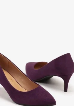 Fioletowe Czółenka na Szpilce w Klasycznym Stylu Savora