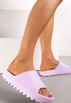 Fioletowe Klapki z Pianki z Odkrytym Noskiem Birea